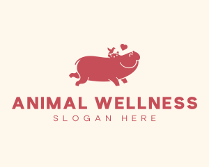 Hippo Animal Veterinary logo design