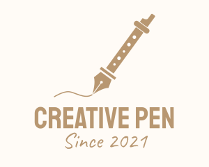 Fountain Pen Flute logo design