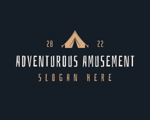 Camping Tent Adventure logo design