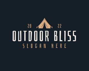 Camping Tent Adventure logo design