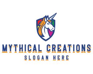 Unicorn Mythical Creature logo design