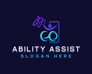 Disability Gymnastic Ribbon  logo