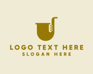 Simple Brass Saxophone   logo