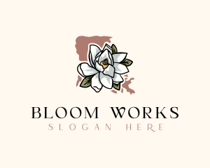 Louisiana Magnolia Flower logo design