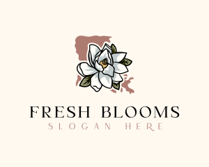 Louisiana Magnolia Flower logo design