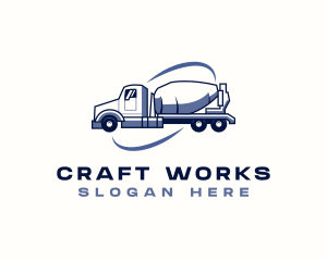 Concrete Mixer Construction Truck logo