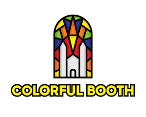 Colorful Mosaic Church logo design