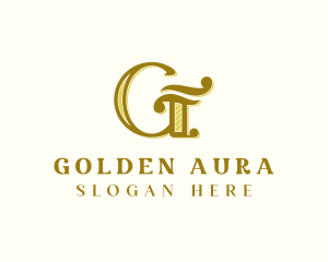 Golden Letter G Business logo design