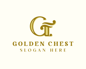 Golden Letter G Business logo design