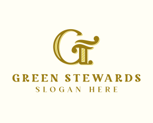 Golden Letter G Business logo design