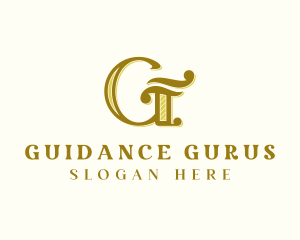 Golden Letter G Business logo design