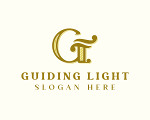 Golden Letter G Business logo design