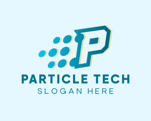 Modern Tech Letter P logo design