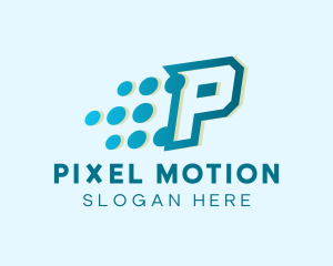 Modern Tech Letter P logo design