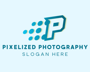 Modern Tech Letter P logo design