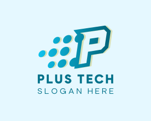 Modern Tech Letter P logo design