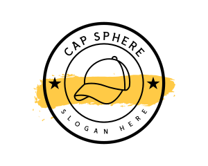 Hipster Baseball Cap Badge logo