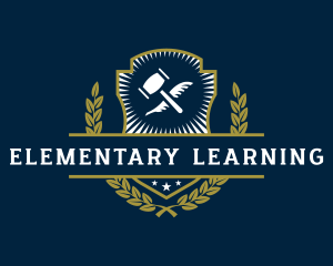 School Academy Learning Quill logo design