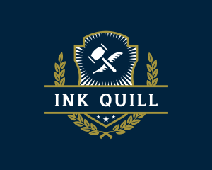 School Academy Learning Quill logo design