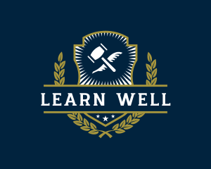 School Academy Learning Quill logo design