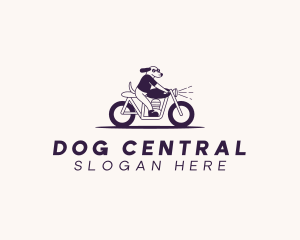 Riding Motorcycle Dog logo design