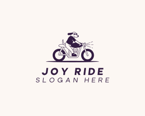 Riding Motorcycle Dog logo design