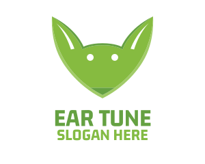 Green Fox Face logo design