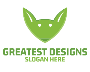 Green Fox Face logo design