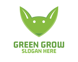 Green Fox Face logo design