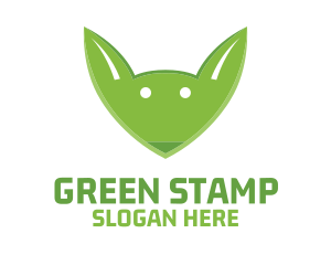 Green Fox Face logo design