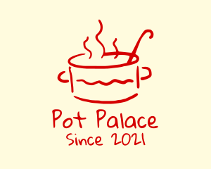 Minimalist Pot Soup logo design