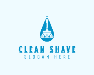 Sanitary Cleaning Broom  logo design