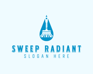 Sanitary Cleaning Broom  logo design