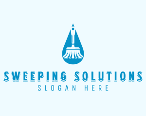 Sanitary Cleaning Broom  logo design