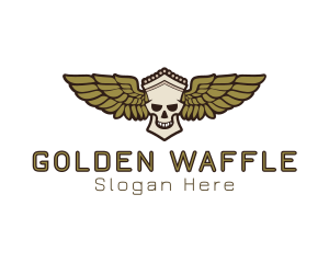 Greek Skull Wing logo design