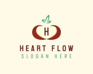 Fruit Apple Heart logo