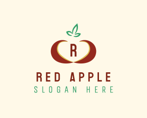 Fruit Apple Heart logo design