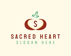 Fruit Apple Heart logo design