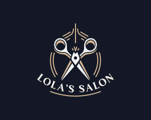 Scissors Barber Salon  logo design