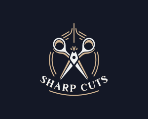 Scissors Barber Salon  logo design