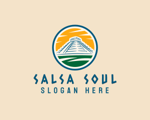 Ancient Mayan Pyramid logo
