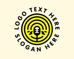 Singer - Podcast Radio Mic Broadcast logo design