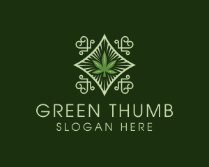 Ornament Weed Marijuana logo design