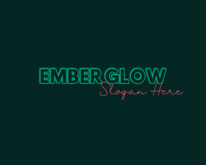 Neon Glow Signature logo design