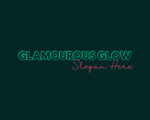 Neon Glow Signature logo design