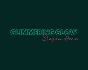 Neon Glow Signature logo design