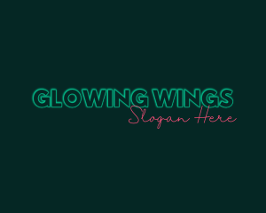 Neon Glow Signature logo design