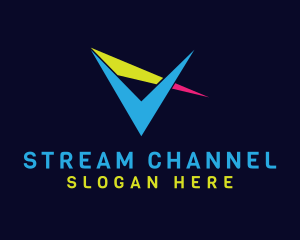 Sharp Colorful V logo