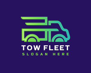 Truck Delivery Logistics logo design