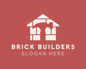 Home Brick Hammer logo design